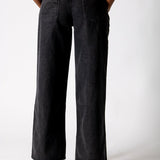Black Mid Rise Straight Leg Jeans (No Turn Up) - Liquor n Poker