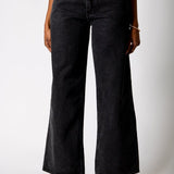 Black Mid Rise Straight Leg Jeans (No Turn Up) - Liquor n Poker