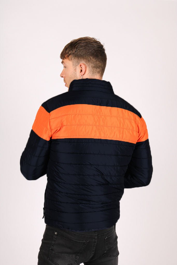 Black & Orange Puffer Jacket - Liquor n Poker