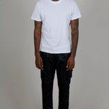 Black Out Nylon Cargo Trouser With Neon Orange Stitch - Liquor n Poker