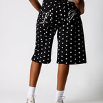 Black Polka Dot Denim Jorts - Liquor n Poker