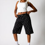 Black Polka Dot Denim Jorts - Liquor n Poker