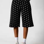 Black Polka Dot Denim Jorts - Liquor n Poker
