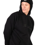 Black Printed 'The Blessed 01' Motif Hoodie - Liquor n Poker