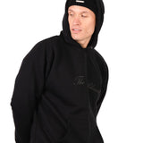 Black Printed 'The Blessed 01' Motif Hoodie - Liquor n Poker