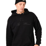 Black Printed 'The Blessed 01' Motif Hoodie - Liquor n Poker
