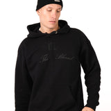 Black Printed 'The Blessed 01' Motif Hoodie - Liquor n Poker