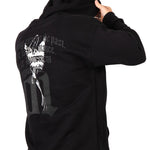 Black Printed 'The Blessed 01' Motif Hoodie - Liquor n Poker