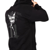 Black Printed 'The Blessed 01' Motif Hoodie - Liquor n Poker