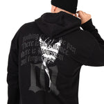 Black Printed 'The Blessed 01' Motif Hoodie - Liquor n Poker