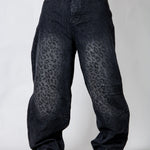 Black Snake Print Viper Baggy Jeans - Liquor n Poker
