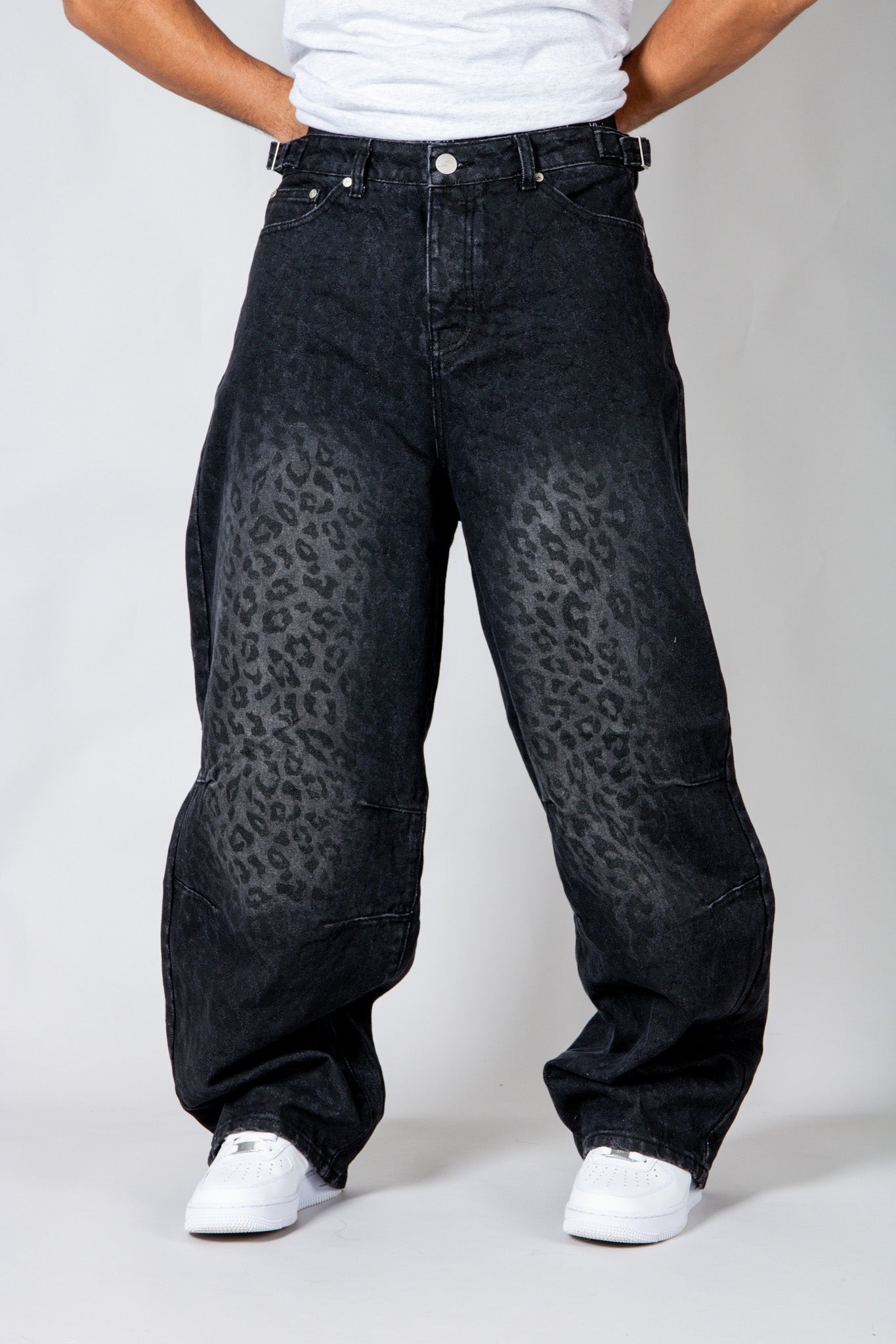 Black Snake Print Viper Baggy Jeans - Liquor n Poker
