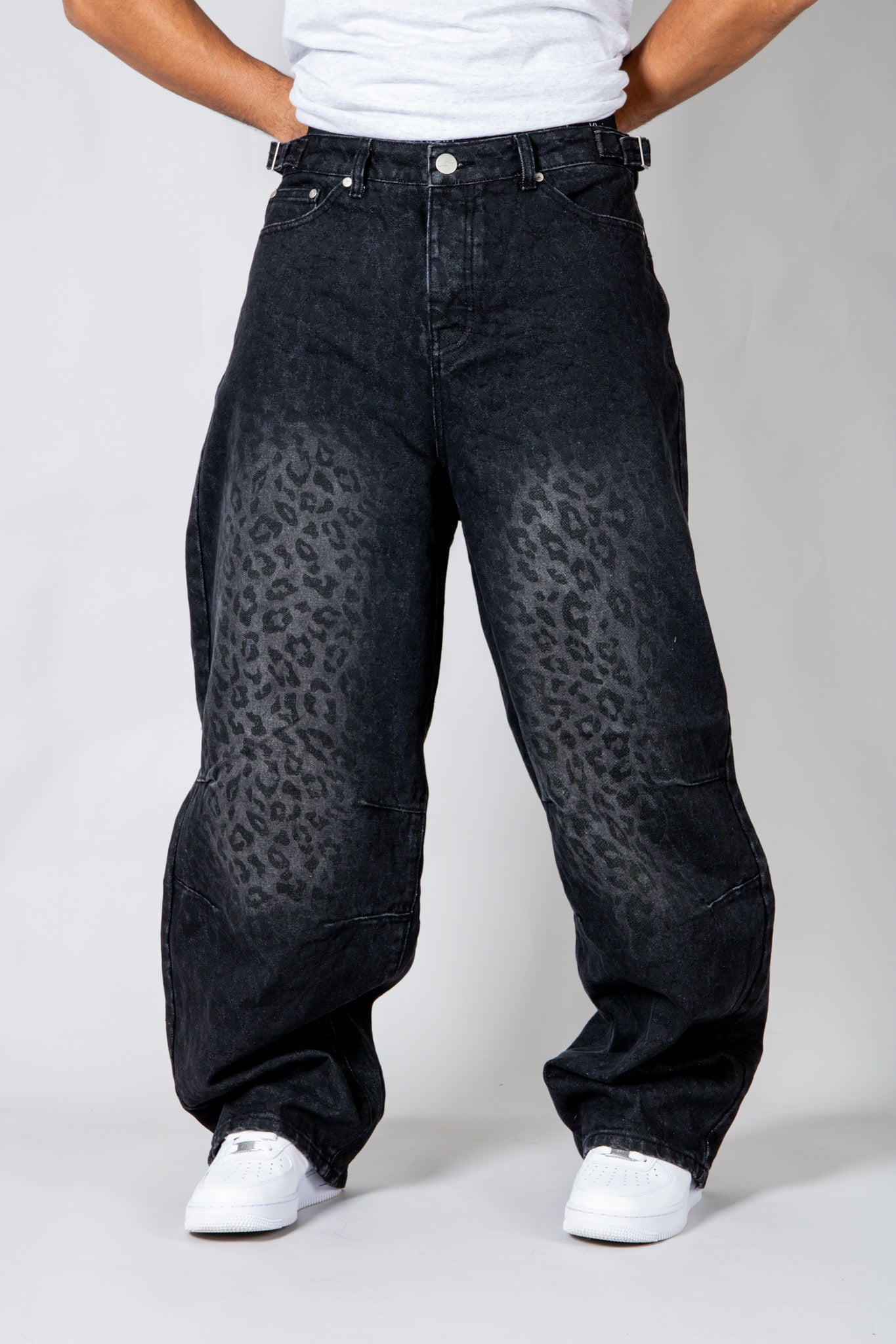Black Snake Print Viper Baggy Jeans - Liquor n Poker