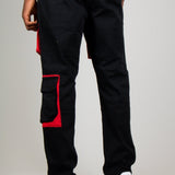 Black Tech Utility Straight Leg Cargos - Liquor n Poker