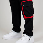 Black Tech Utility Straight Leg Cargos - Liquor n Poker