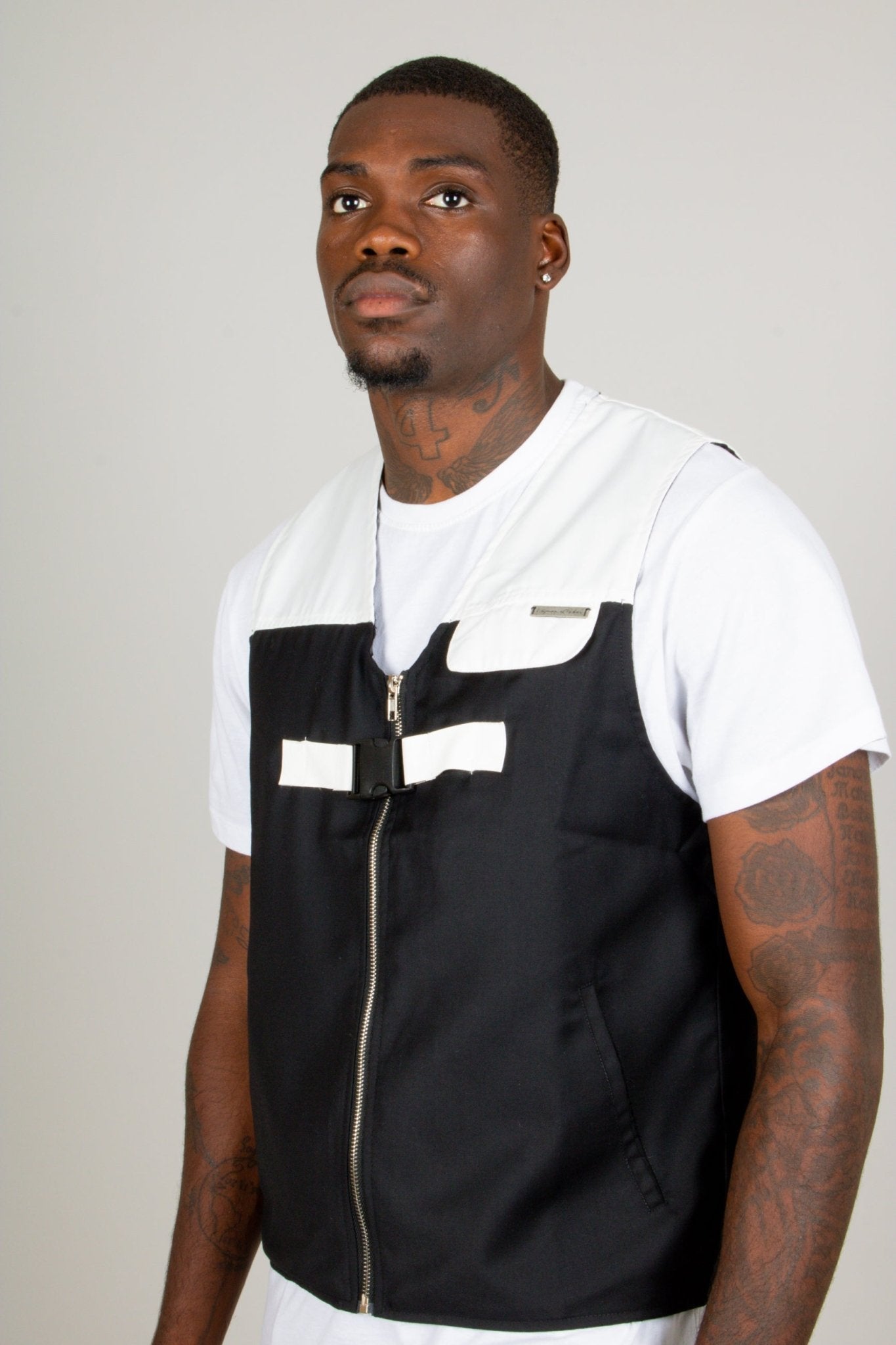 Black Utility Pocket Co - Ord Gilet - Liquor n Poker