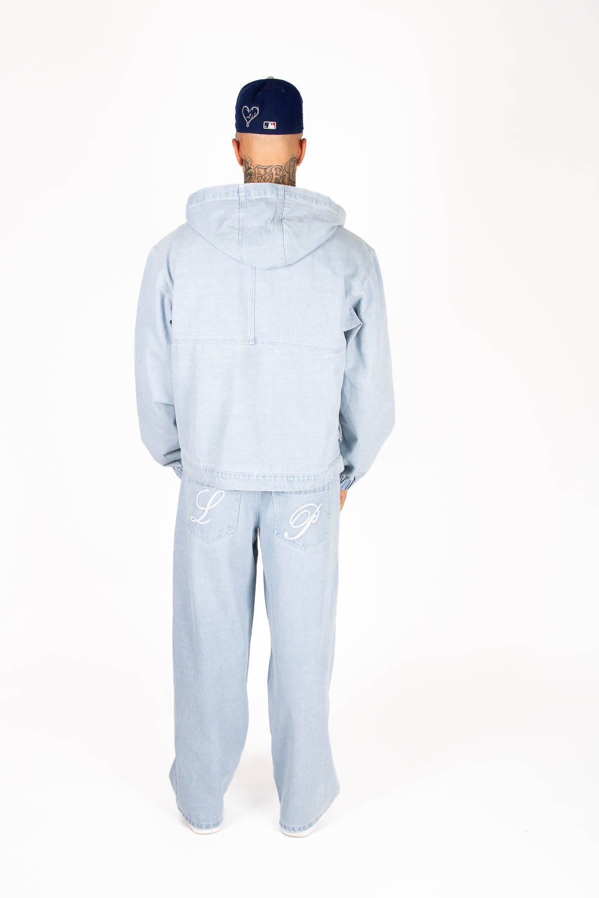 Bleach Wash Denim Baggy Carpenter Jeans - Liquor n Poker