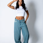 Blue Baggy Pinstripe Jeans - Liquor n Poker