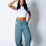 Blue Baggy Pinstripe Jeans - Liquor n Poker