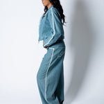 Blue Baggy Pinstripe Jeans - Liquor n Poker