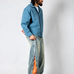 Blue Check Zip - Up Flannel Shirt - Liquor n Poker