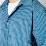 Blue Check Zip - Up Flannel Shirt - Liquor n Poker