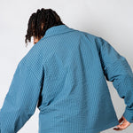Blue Check Zip - Up Flannel Shirt - Liquor n Poker