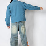 Blue Check Zip - Up Flannel Shirt - Liquor n Poker