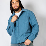 Blue Check Zip - Up Flannel Shirt - Liquor n Poker