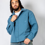 Blue Check Zip - Up Flannel Shirt - Liquor n Poker