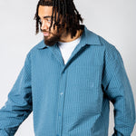 Blue Check Zip - Up Flannel Shirt - Liquor n Poker