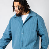 Blue Check Zip - Up Flannel Shirt - Liquor n Poker