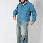 Blue Check Zip - Up Flannel Shirt - Liquor n Poker