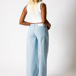 Blue Hickory Stripe Baggy Jeans - Liquor n Poker