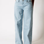 Blue Hickory Stripe Baggy Jeans - Liquor n Poker