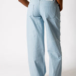 Blue Hickory Stripe Baggy Jeans - Liquor n Poker