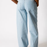Blue Hickory Stripe Baggy Jeans - Liquor n Poker