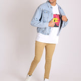 Bowie Oversized Vintage Denim Jacket With Elasticated Waist Band - Liquor n Poker