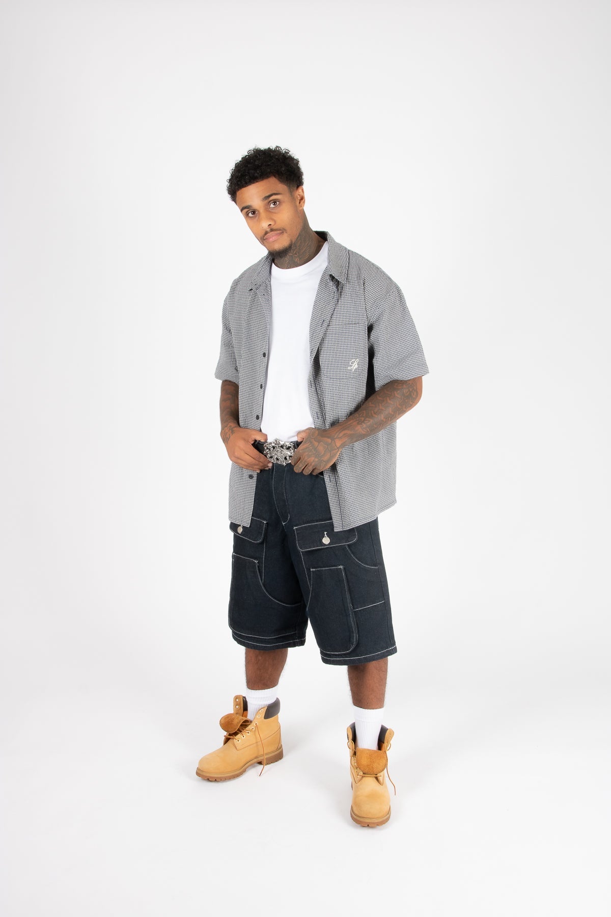 Boxy Check Print Shirt - Liquor n Poker