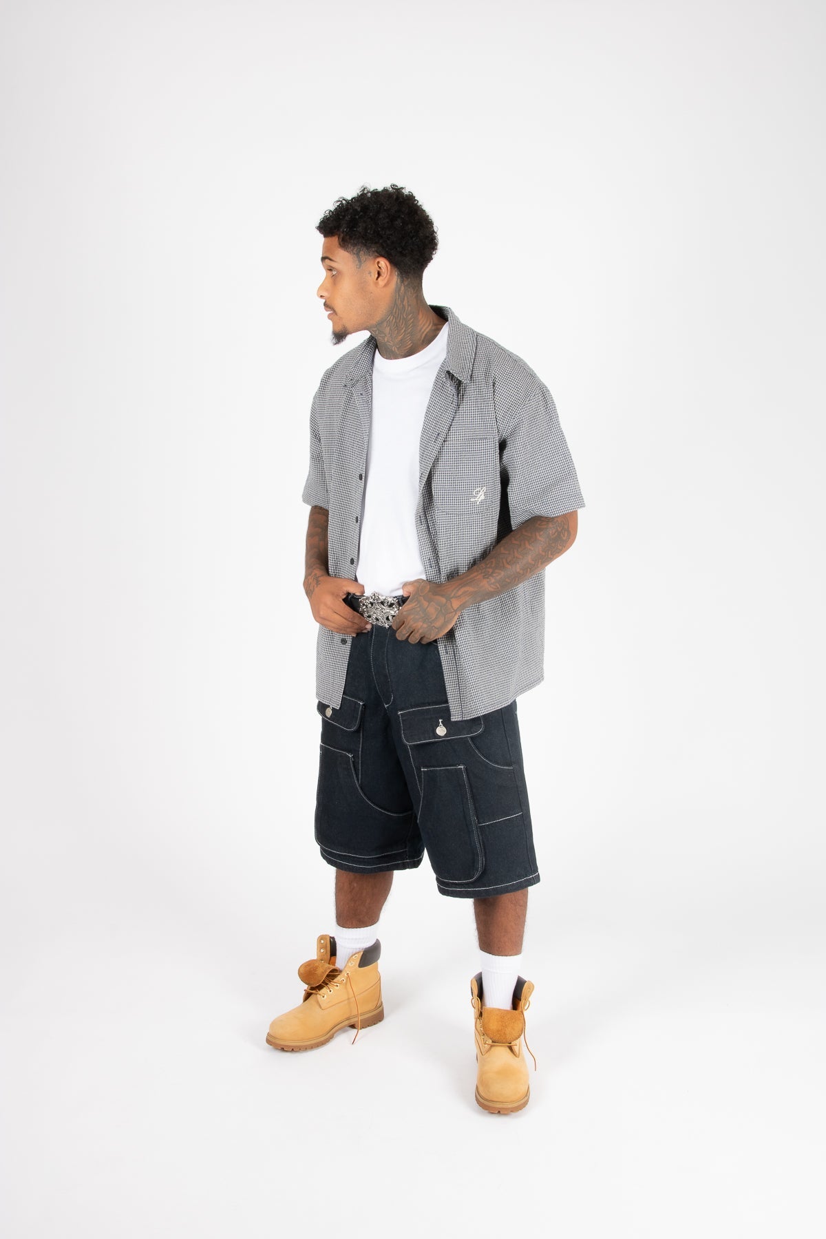 Boxy Check Print Shirt - Liquor n Poker