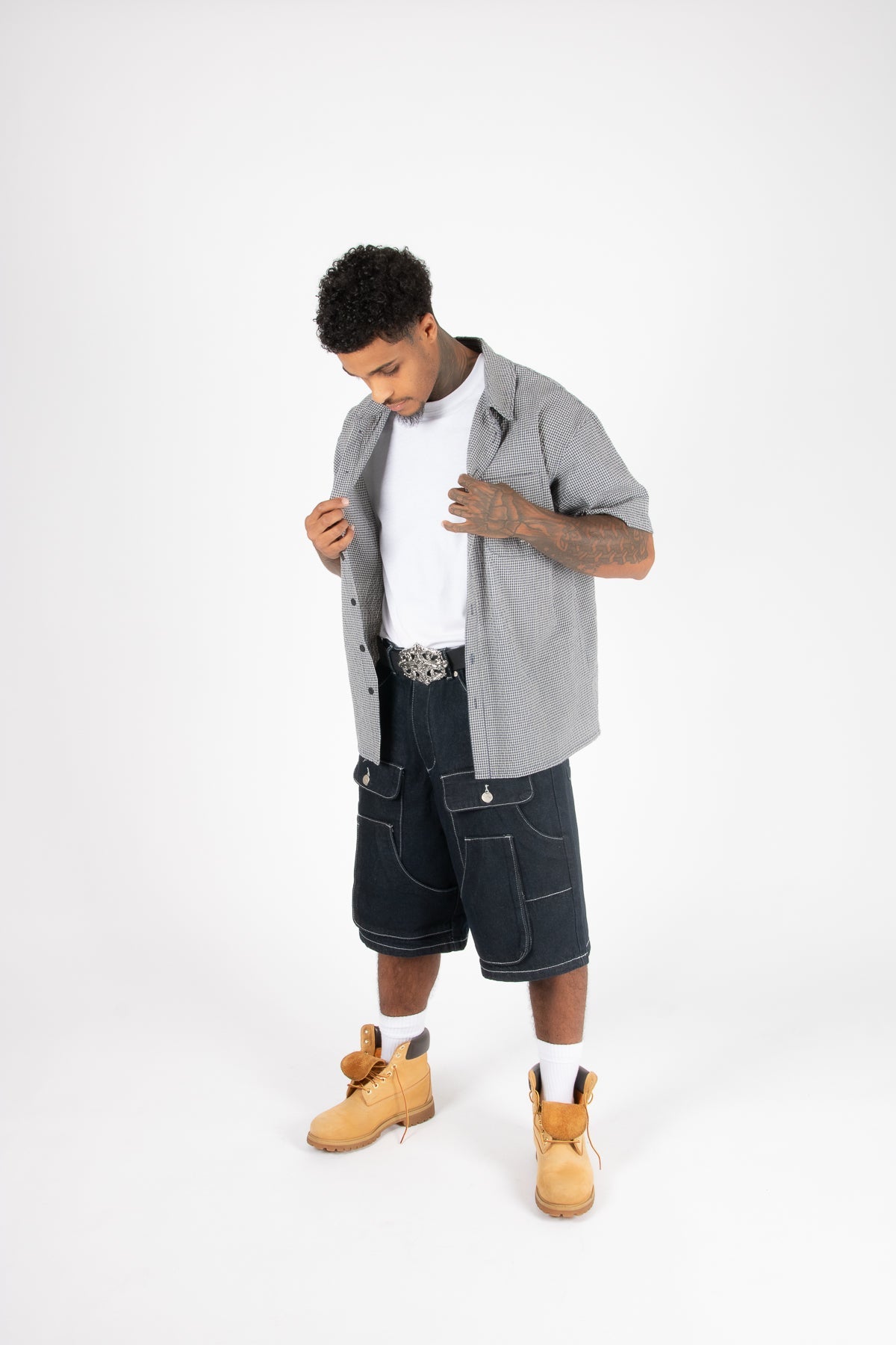 Boxy Check Print Shirt - Liquor n Poker