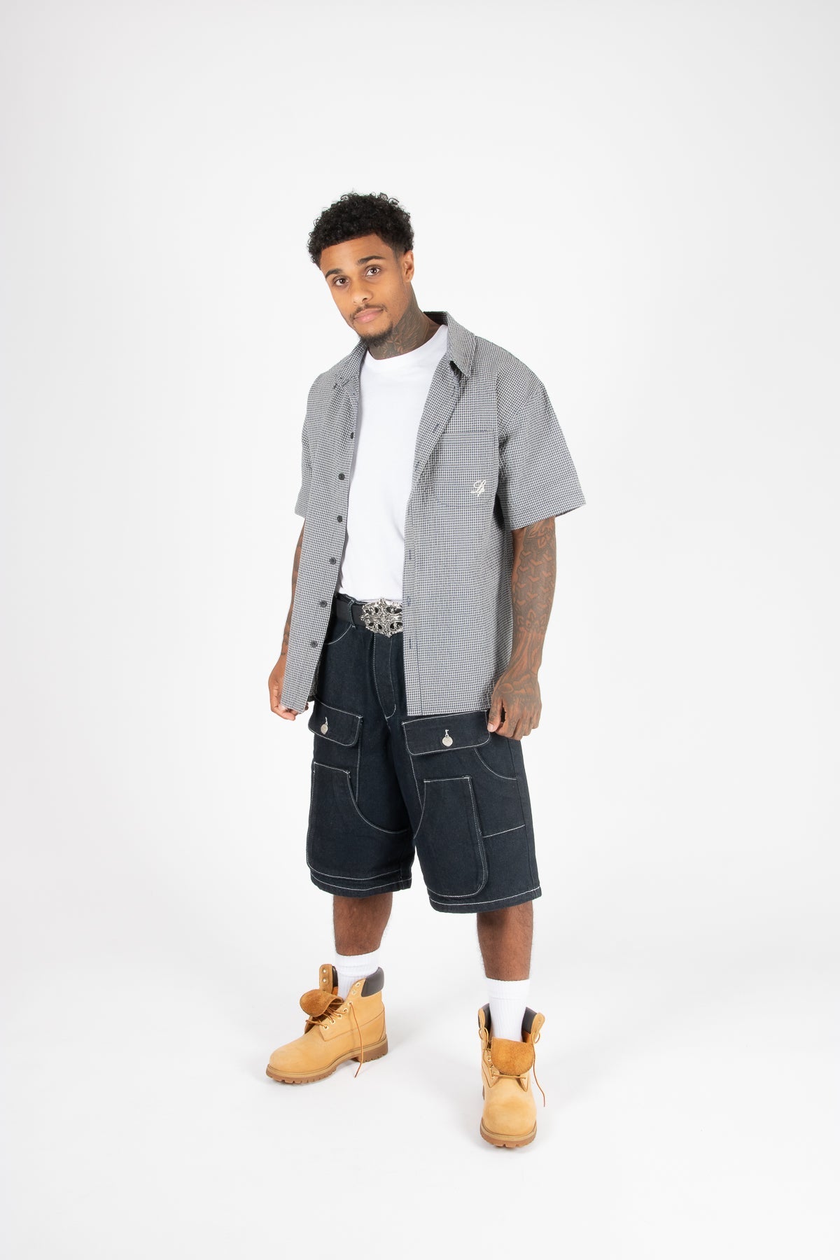 Boxy Check Print Shirt - Liquor n Poker