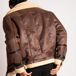 Boxy Funnel Neck Aviator Jacket in Brown - Liquor n Poker
