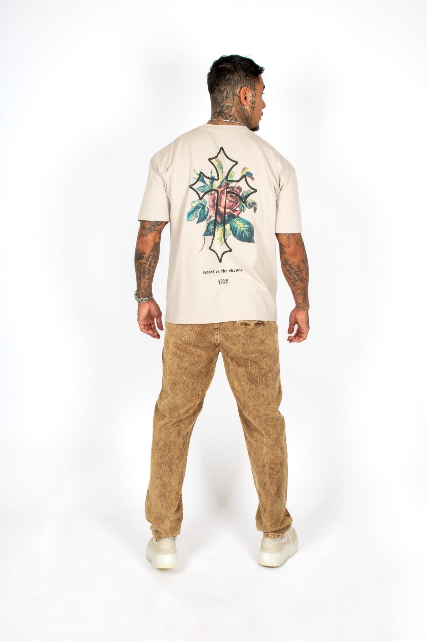 Brown Acid Wash Relaxed Corduroy Trouser - Liquor n Poker