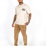 Brown Acid Wash Relaxed Corduroy Trouser - Liquor n Poker