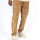 Brown Acid Wash Relaxed Corduroy Trouser - Liquor n Poker