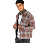 Brown Check Cropped Flannel Shirt - Liquor n Poker