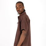 Brown Clasp Detail Utility Shirt - Liquor n Poker