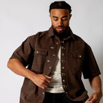 Brown Fireman Clasp Buckle Shirt - Liquor n Poker