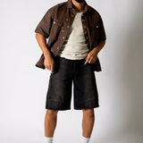 Brown Fireman Clasp Buckle Shirt - Liquor n Poker